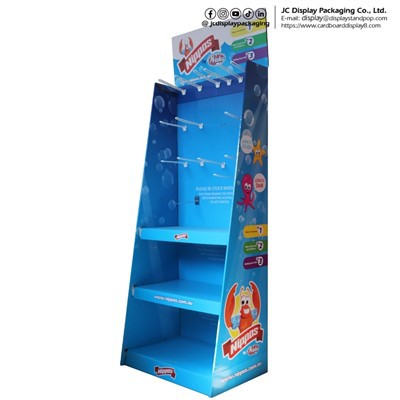 Custom Design High Quality Cardboard Paper Display Racks With Hooks