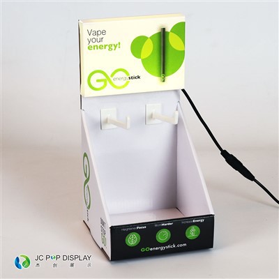 Custom Design POP/POS Eye-catching Cardboard Counter Advertising Display Stand With Led Light Cardboard Display Box