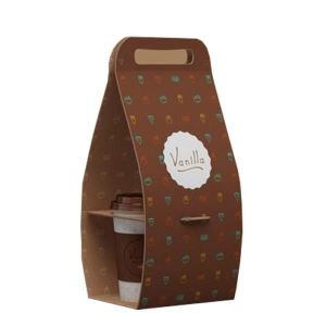 Custom Design Recyclable Hand Held Coffee/drinks/beverage Take Out Packaging Bags
