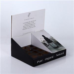 Custom Logo Cardboard Display Cosmetic Counter Top Display PDQ Holder