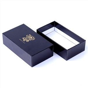 Custom Logo Luxury Cardboard Paper Gift Box ​black Eco Friendly Jewelry Packaging Box With Lid