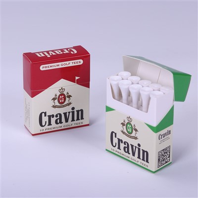 Custom Logo Printed 70mm 83mm White Plastic Golf Tee Paper Box Tees Custom Golf Tees Packaging