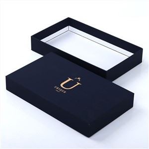 Custom Luxury Black Lid Base Cardboard Paper Belt Packaging Wallet Gift Box