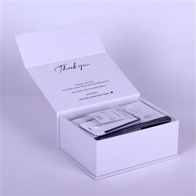 Custom Luxury Eco White Book Shape Paper Gift Packaging Jewelry Box