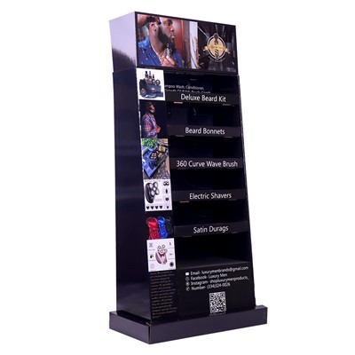 Custom Luxury Free Standing Cardboard Floor Display Stand For Men's Products