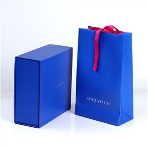 Custom Luxury Ribbon Closure Style Folding Packaging Gift Box With Bag