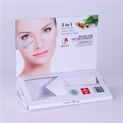 Custom PDQ Cardboard Tabletop Countertop Cosmetic Makeup Lash Product Display Retail Boxes