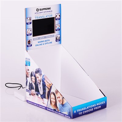 Custom Print Recycle Paper POQ Display CardboardCounter Top Display With LCD Screen