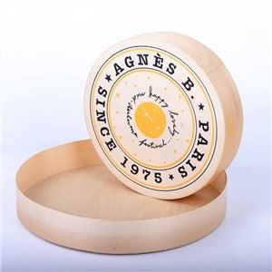 Custom Print Round Wooden Craft Gift Fashion Clothing And Accessories Packaging Box