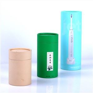 Custom Printed Cardboard Cylinder Wine Packaging Gift Round Kraft Paper Boxes With Lid