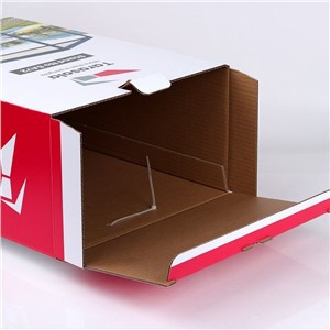 Custom Printing Advertising Display Corrugated Cardboard Fold Carton Trolley Box