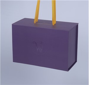 Custom Purple Folding Magnetic Gift Boxes​ Packaging For Luxury Handbags