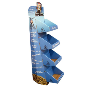 Custom Logo Printed Promotion Pop Up Cardboard Floor Display Stand