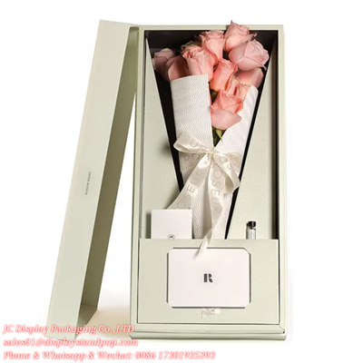 Custom Sleek And Elegant Rose Flower Packaging Box For Valentine's Gift
