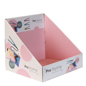 Custom Small Cardboard Printed Corrugated Paper Retail Toy Display Box Pink