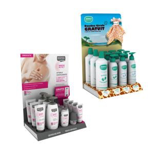 Customized Cardboard Shampoo,cleansing Products Display Counter Top For Promotion In The Shopping Mall
