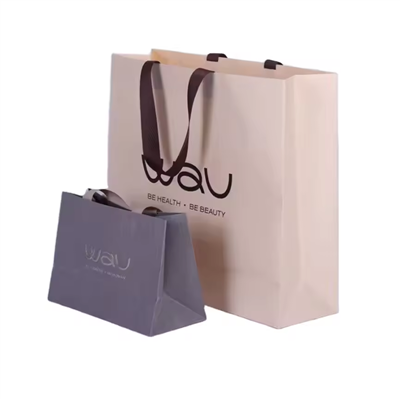 Customized Coffee Clothing Store Printed Paper Bags With Own Logo Kraft Cardboard Shopping Gift Bags