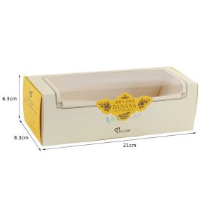 customized or stock foldable paper board dessert box with window