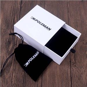 Customized White Paper Jewelry Packaging Drawer Gift Box And Pouch With Logo