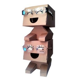 Cute Cartoon Face Shape Glasses/sunglasses PDQ Corrugated Cardboard Counter Display