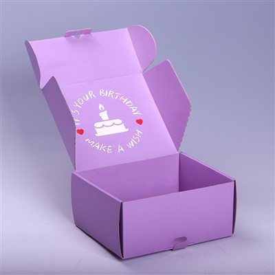 Purple Corrugated Paper Birthday Gift Aircraft Shipping Box