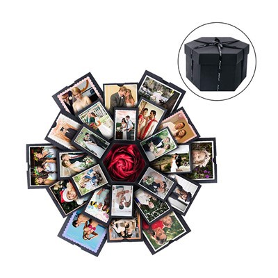 DIY Christmas Gifts Romantic Party Paper Explosion Surprise Jump Cubes Photo Album Scrapbooking Surprise Bomb Money Box