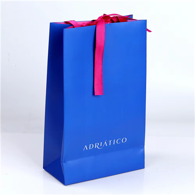 Ec-Friendly Custom Fancy Paper Bag Clothing Shoes Packaging Bags With Ribbon