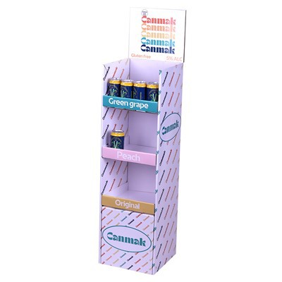 Eco-friendly Cardboard Beverage Display Stand For Beer Wine Liquor Water Bolttle Holder And Promotion