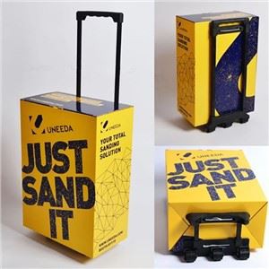 Eco-friendly Custom Design Cardboard Box Paper Trolley With Handles