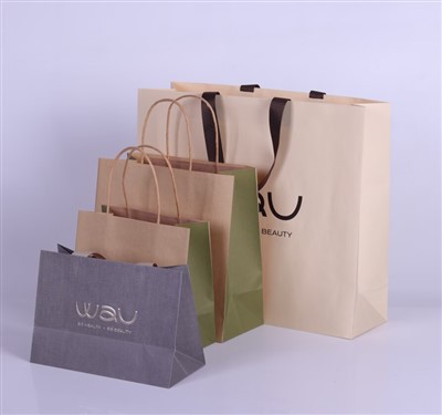 Eco-Friendly Fancy Kraft Paper Bag Custom Printed Logo