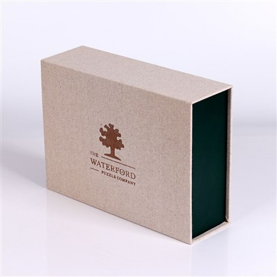 Eco-friendly Magnetic Closure Book Shape Paper Linen Box
