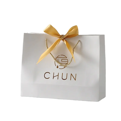 Eco Friendly Paper Bag Manufacturer Wholesale Custom Decorative Packaging Gift Bag Luxury Design Shopping Paper Bag With Bowknot