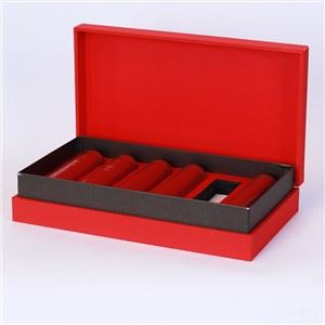 Factory red Luxury Tea Gift Packaging box wholesale custom with EVA Foam Insert