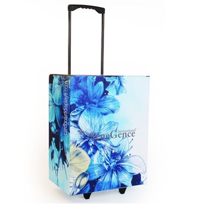 Exhibition Cardboard Paper Trolley Box Portable Foldable Trolley Box For Trade Fair