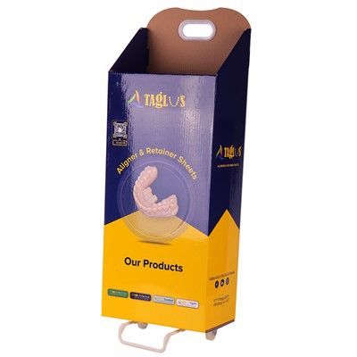 Extendable Paper Trolley Box Portable Cardboard Display Trolley Boxes For Trade Show