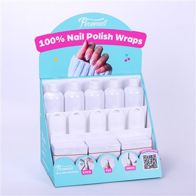 Facial Serum PDQ Display Counter Stand Corrugated Cardboard Cosmetics Table Top Display Rack For Cosmetics Store