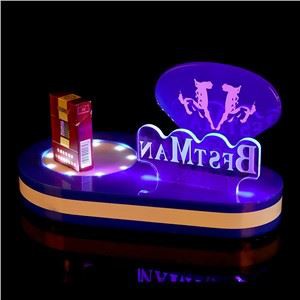 Factory Products Acrylic Custom Wine Display Liquor Cabinets Acrylic Bottle Led Lighted Bar Shelves