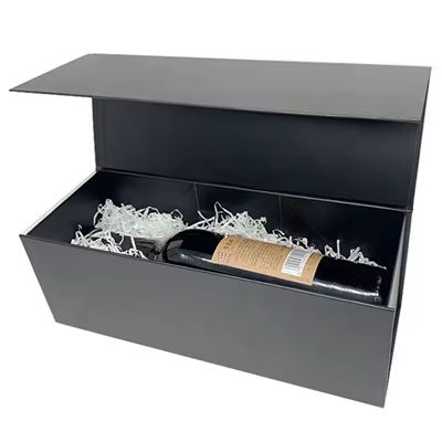 Flat Pack Folding Narrow & Long Gift Box Wine Bottle Packaging Box Wine Gift Box