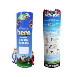 Custom Lowest Price Foldable POP Cardboard Totem Display Stand For Wine, Cosmetic, Book, Watches, Snakes Advertising