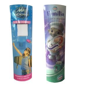 Foldable Advertising Exhibition Canton Fair Totem Paper Board Display Stand