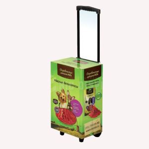 Foldable Cardboard POP Trolley Box,paper Advertising Trolley Box