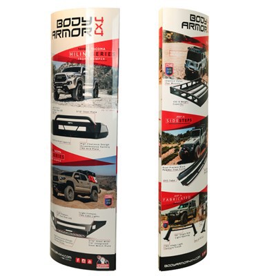 Foldable Cardboard Totem Pop Banner Poster Lama Displays For Advertising