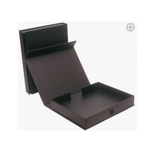 unique design black magnetic closure gift packaging box with ribbon and bow