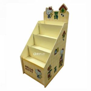 Four Tiers Cartoon Printing Cardboard Floor Display Stand