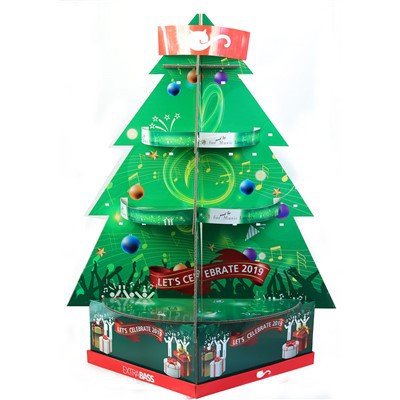 Heavy Duty Corrugated Paper Christmas Tree Display Rack