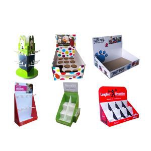 High quality desktop creative color box small product cardboard display stand