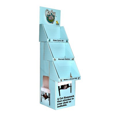 High Quality Corrugated Paper Pet Toys And Accessories Floor Display Stand