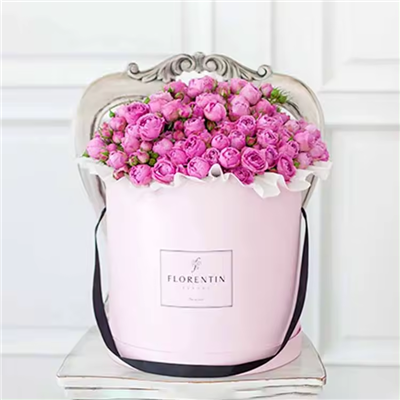 High Quality Hot Stamping Box Cylinder Paper Tube For Flower Custom Flower Box Round Packaging Gift Box