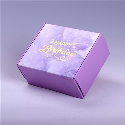 High-end Custom Elegant Purple Wig Apparel Packaging Box Corrugated Paper Shipping Box