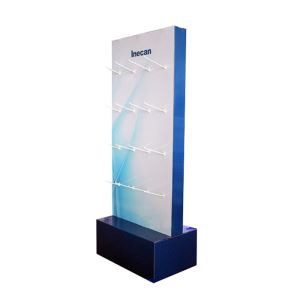 High-tech Electronic Products Supermarket Corrugated Paper Cardboard Floor Display Stand With Hooks